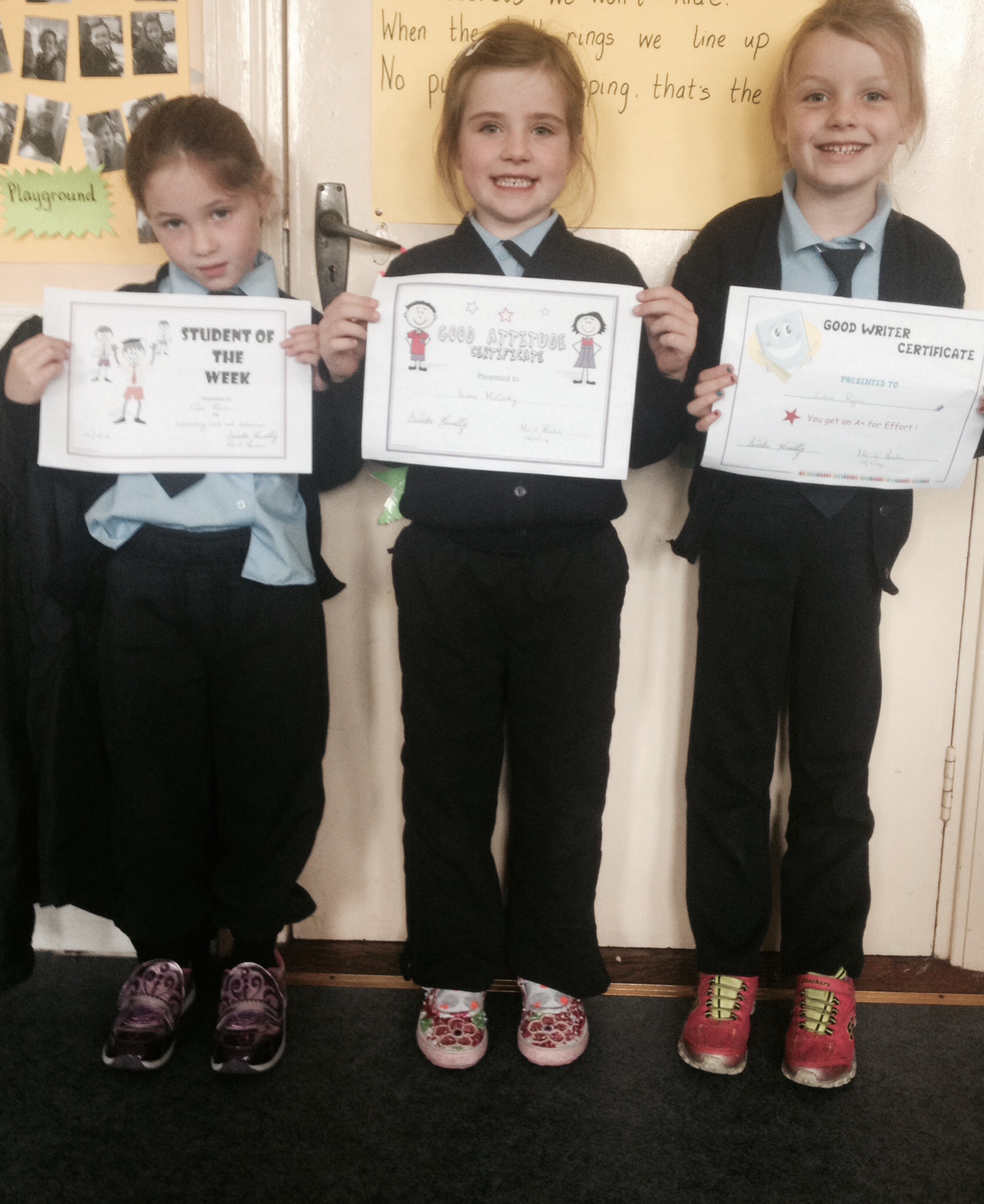 Certificate Winners in our Infant Classroom - St. Fergus' National ...